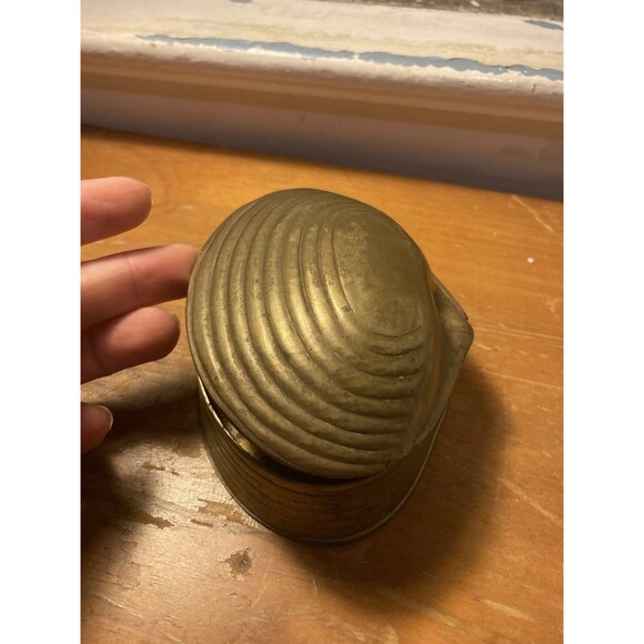 Other - 1980s Vintage Brass Hinged Clam Shell Decorative Trinket Box Shore Decor